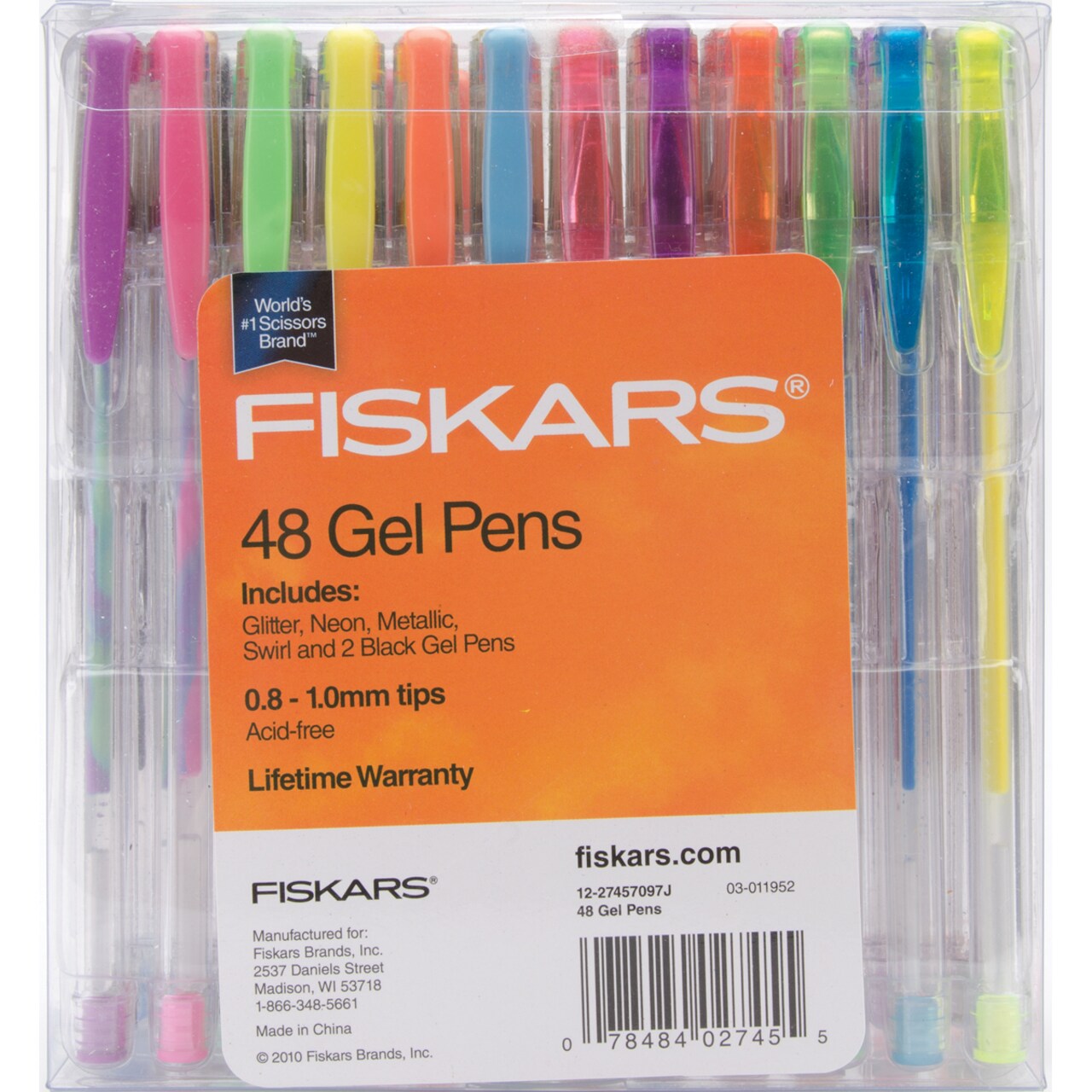 Gel Pens Medium Point .8mm 48/Pkg-12 Each Glitter, Neon, Metallic & Swirl